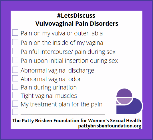 #LetsDiscuss Vulvovaginal Pain Disorders